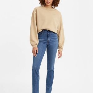 Levis 724 high rise straight 27w 28" inseam